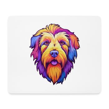 Berger des Pyrénées race chien Cartoon Kawaii Illustr - Tapis de souris (format paysage) - blanc - Devant