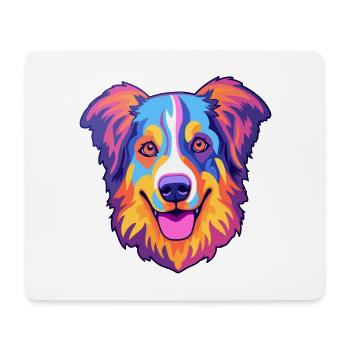 Chien de berger gallois race de chien dessin animé Kawaii Illustrati - Tapis de souris (format paysage) - blanc - Devant