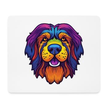 Tibetan Mastiff Hunderasse Cartoon Kawaii Illustrat - Mousepad (Querformat) - Weiß - Vorne