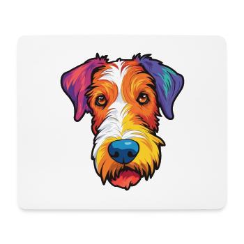 Draht Foxterrier Hunderasse Cartoon Kawaii Illustra - Mousepad (Querformat) - Weiß - Vorne