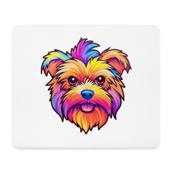 Yorkshire Terrier Dog Breed Cartoon Kawaii Illustr - Mouse Pad (horizontal) - white - Front