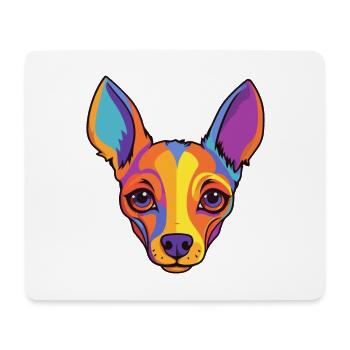 Jouet Fox Terrier Chien Race Cartoon Kawaii Illustrat - Tapis de souris (format paysage) - blanc - Devant