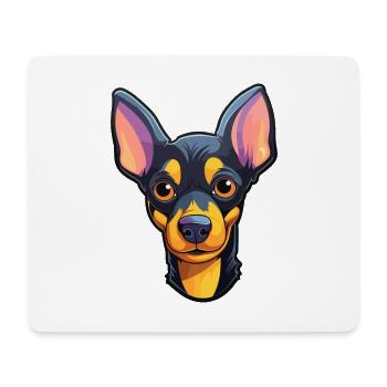 Jouet Manchester Terrier Race De Chien Dessin Animé Kawaii Il - Tapis de souris (format paysage) - blanc - Devant
