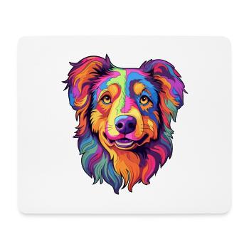 Schäferhund Rasse Karikatur Kawaii Illustrati - Mousepad (Querformat) - Weiß - Vorne
