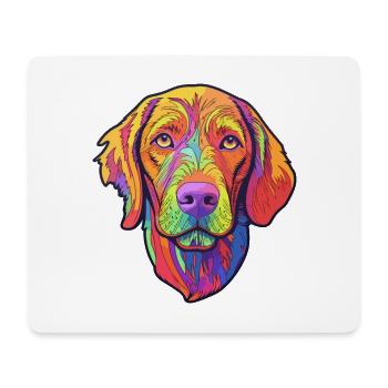 Vizsla à poil dur chien race dessin animé kawaii Illustr - Tapis de souris (format paysage) - blanc - Devant