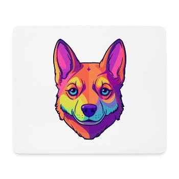 Carolina race de chien dessin animé Kawaii Illustration - Tapis de souris (format paysage) - blanc - Devant