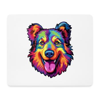 Carpathian Shepherd Dog Breed Cartoon Kawaii Illus - Mouse Pad (horizontal) - white - Front