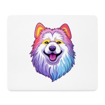 Chien esquimau canadien race Cartoon Kawaii Illustrat - Tapis de souris (format paysage) - blanc - Devant