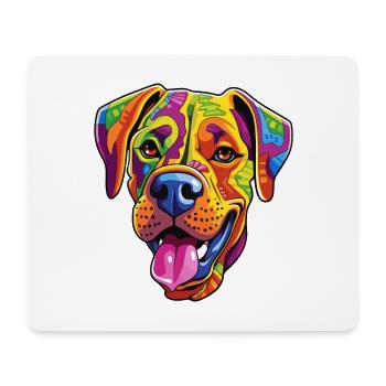 Bully Kutta Dog Breed Cartoon Kawaii Illustration - Mouse Pad (horizontal) - white - Front