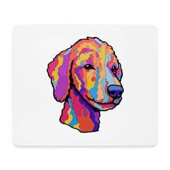 Bedlington Terrier Hunderasse Cartoon Kawaii Illust - Mousepad (Querformat) - Weiß - Vorne