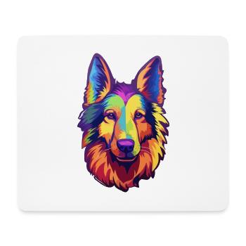 Belgian Shepherd Dog Breed Cartoon Kawaii Illustra - Mouse Pad (horizontal) - white - Front