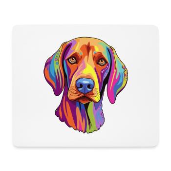 Belgian Pointer Dog Breed Cartoon Kawaii Illustrat - Mouse Pad (horizontal) - white - Front