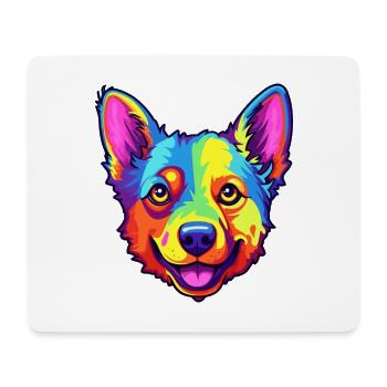 Race de bouvier australien Cartoon Kawaii Illustr - Tapis de souris (format paysage) - blanc - Devant