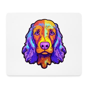 American Water Spaniel Dog Breed Cartoon Kawaii Il - Mousepad (Querformat) - Weiß - Vorne
