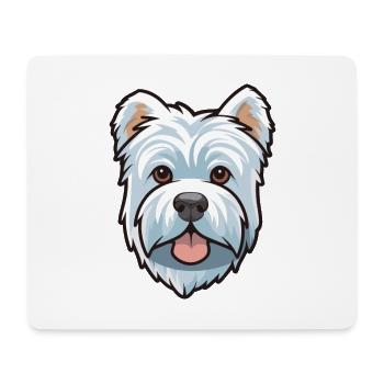 West Highland Terrier Dog Breed Cartoon Kawaii Ill - Mouse Pad (horizontal) - white - Front