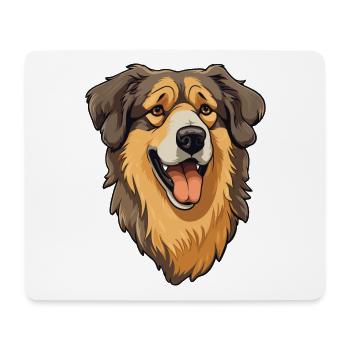 Schäferhund Rasse Karikatur Kawaii Illustrati - Mousepad (Querformat) - Weiß - Vorne