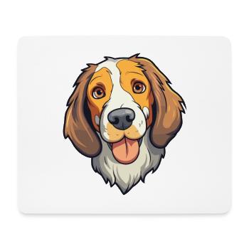Telomian Hunderasse Cartoon Kawaii Illustration - Mousepad (Querformat) - Weiß - Vorne