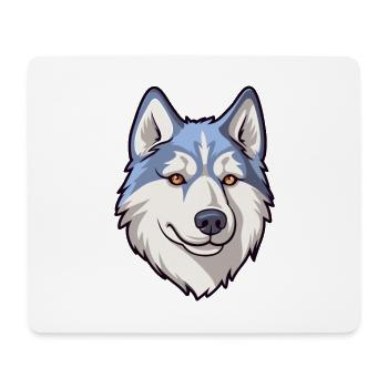 Husky sibérien chien race Cartoon Kawaii Illustrati - Tapis de souris (format paysage) - blanc - Devant