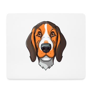 Chien tricolore sibérien race de chien Cartoon Kawaii I - Tapis de souris (format paysage) - blanc - Devant