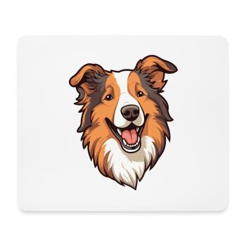 Scotch Collie Hunderasse Cartoon Kawaii Illustratio - Mousepad (Querformat) - Weiß - Vorne