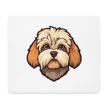 Shih Poo Hunderasse Cartoon Kawaii Illustration - Mousepad (Querformat) - Weiß - Vorne