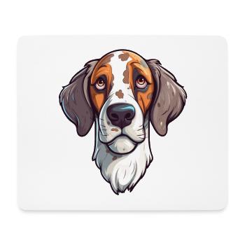 Seskar phoque chien race dessin animé Kawaii Illustration - Tapis de souris (format paysage) - blanc - Devant