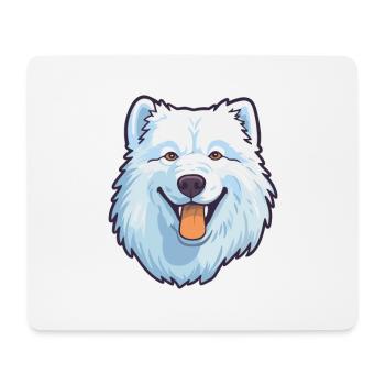 Samojede Hunderasse Cartoon Kawaii Illustration - Mousepad (Querformat) - Weiß - Vorne