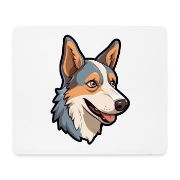 Russian European Laika Dog Breed Cartoon Kawaii Il - Mouse Pad (horizontal) - white - Front