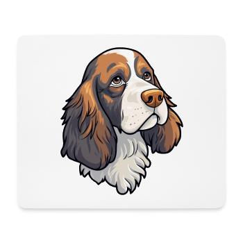 English Springer Spaniel Hunderasse Cartoon Kawaii - Mousepad (Querformat) - Weiß - Vorne