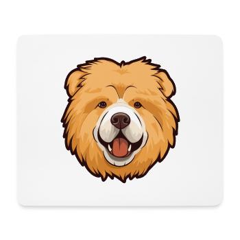 Chow Chow Hunderasse Cartoon Kawaii Illustration - Mousepad (Querformat) - Weiß - Vorne