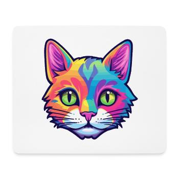 American Shorthair Cat Watercolor Cartoon Kawaii - Mouse Pad (horizontal) - white - Front