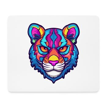 Tiger Katze Rasse Aquarell Karikatur Kawaii Haustier - Mousepad (Querformat) - Weiß - Vorne