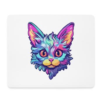 Laperm Cat Breed Aquarelle Cartoon Kawaii Pet - Tapis de souris (format paysage) - blanc - Devant
