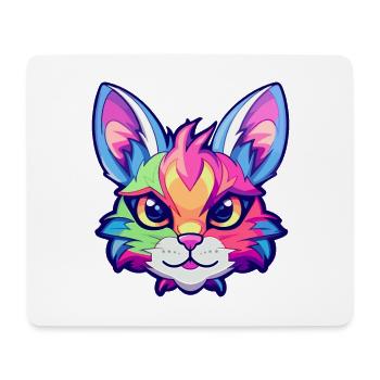 Khao Manee Cat Breed Aquarelle Cartoon Kawaii Pet - Tapis de souris (format paysage) - blanc - Devant