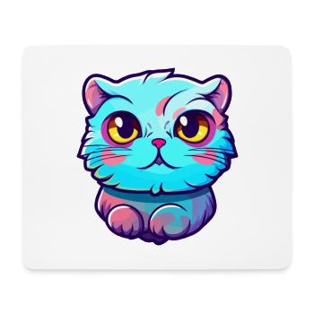 Scottish Fold Cat Breed Aquarell Cartoon Kawaii - Mousepad (Querformat) - Weiß - Vorne