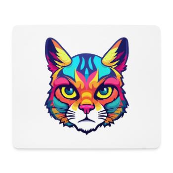 German Rex Cat Breed Watercolor Cartoon Kawaii Pet - Mouse Pad (horizontal) - white - Front