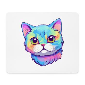 Chat brésilien à poil court aquarelle dessin animé Kawaii - Tapis de souris (format paysage) - blanc - Devant