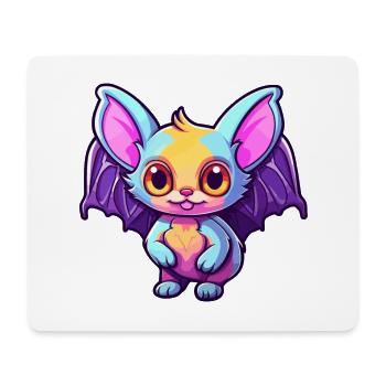 Fledermaus buntes Aquarell Cartoon Kawaii Tier - Mousepad (Querformat) - Weiß - Vorne