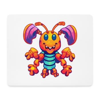 Homard Aquarelle Colorée Dessin Animé Kawaii Animal - Tapis de souris (format paysage) - blanc - Devant