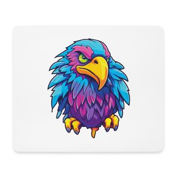 Eagle Colorful Watercolor Cartoon Kawaii Animal - Mouse Pad (horizontal) - white - Front
