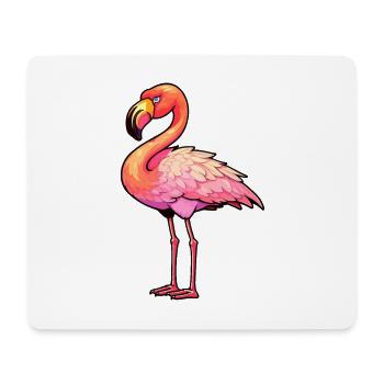 Flamingo Colorful Watercolor Cartoon Kawaii Animal - Mouse Pad (horizontal) - white - Front