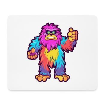 Bigfoot Buntes Aquarell Cartoon Kawaii Tier - Mousepad (Querformat) - Weiß - Vorne
