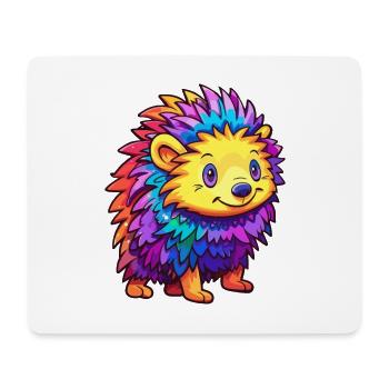 Igel Buntes Aquarell Cartoon Kawaii Tier - Mousepad (Querformat) - Weiß - Vorne