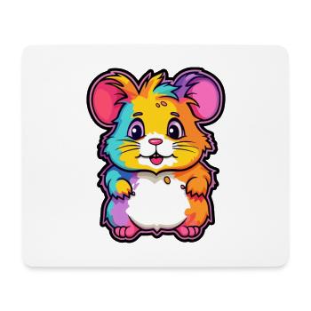 Hamster Buntes Aquarell Cartoon Kawaii Tier - Mousepad (Querformat) - Weiß - Vorne