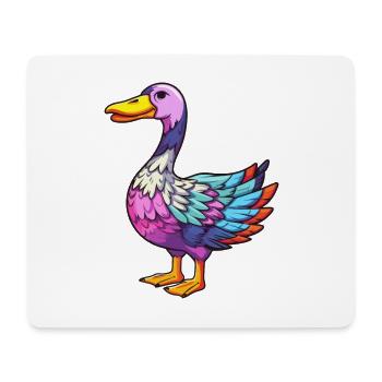 Gans buntes Aquarell Cartoon Kawaii Tier - Mousepad (Querformat) - Weiß - Vorne