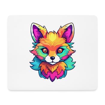 Fuchs Buntes Aquarell Cartoon Kawaii Tier - Mousepad (Querformat) - Weiß - Vorne
