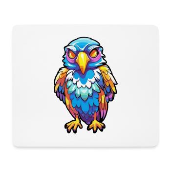 Falcon Colorful Watercolor Cartoon Kawaii Animal - Mouse Pad (horizontal) - white - Front