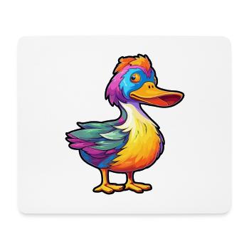 Ente buntes Aquarell Cartoon Kawaii Tier - Mousepad (Querformat) - Weiß - Vorne
