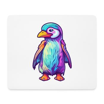 Penguin Colorful Watercolor Cartoon Kawaii Animal - Mouse Pad (horizontal) - white - Front
