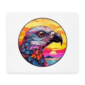 Kuckuck buntes Aquarell Cartoon Kawaii Tier - Mousepad (Querformat) - Weiß - Vorne